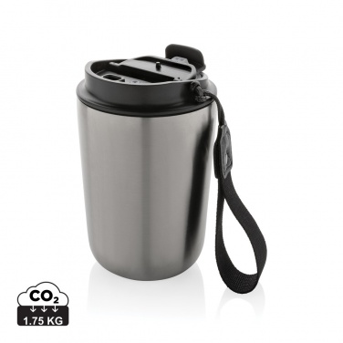 Logotrade business gift image of: Cuppa RCS re-steel vacuum tumbler with lanyard