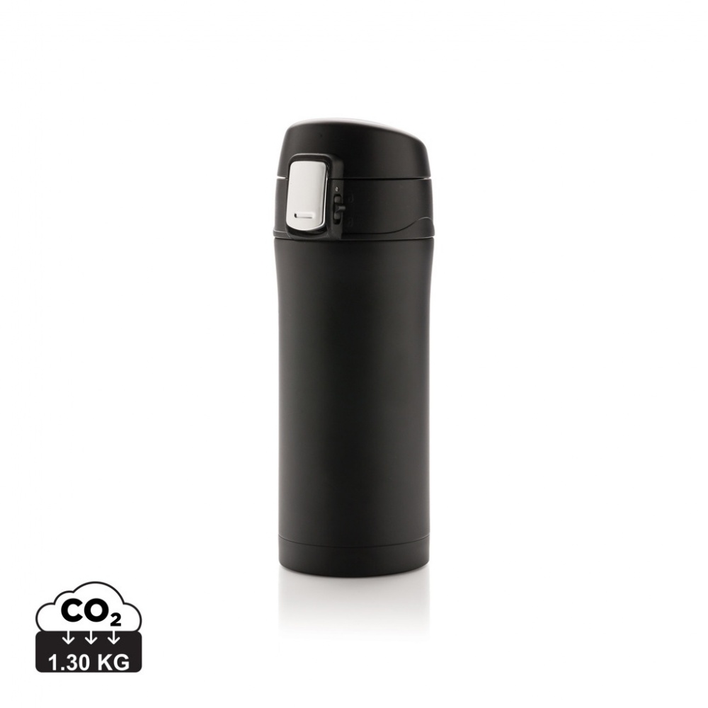 Logo trade promotional gift photo of: RCS Recycled stainless steel easy lock vacuum mug