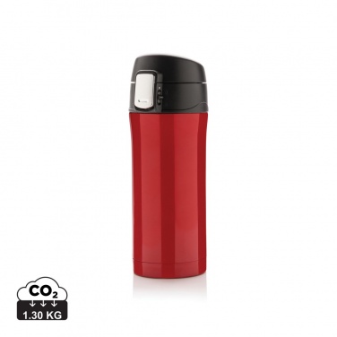 Logo trade promotional merchandise picture of: RCS Recycled stainless steel easy lock vacuum mug