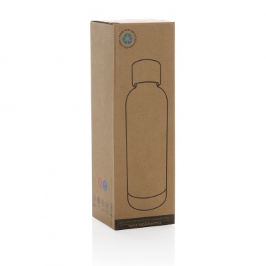 Logotrade advertising product image of: Wood RCS certified recycled stainless steel vacuum bottle