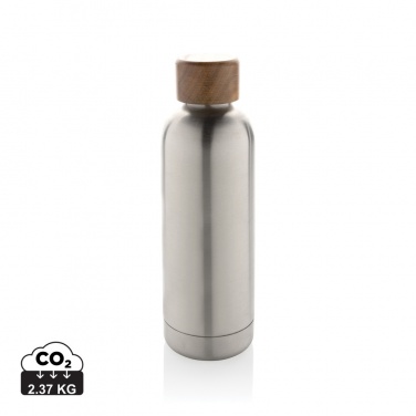 Logotrade business gifts photo of: Wood RCS certified recycled stainless steel vacuum bottle