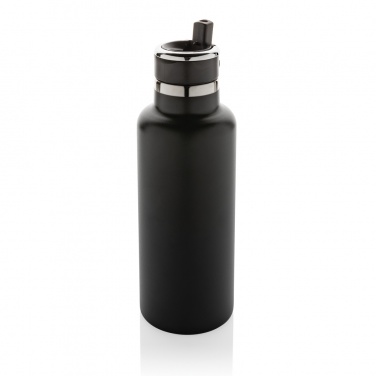 Logo trade promotional merchandise image of: Hydro RCS recycled stainless steel vacuum bottle with spout