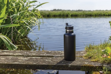 Logo trade promotional merchandise image of: Hydro RCS recycled stainless steel vacuum bottle with spout