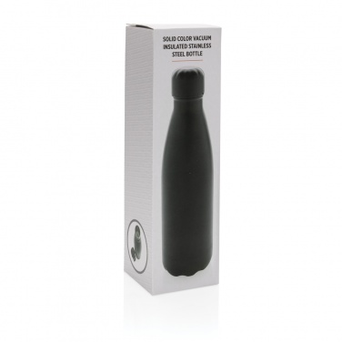 Logo trade promotional merchandise image of: Solid colour vacuum stainless steel bottle 500 ml