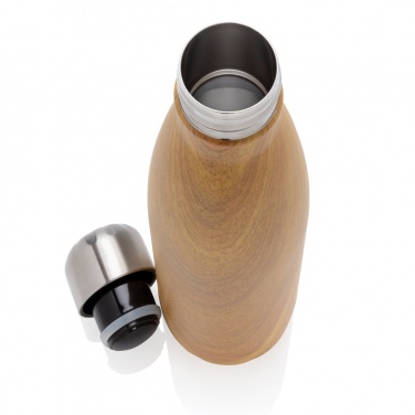 Logotrade promotional item image of: Vacuum insulated stainless steel bottle with wood print