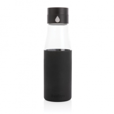 Logo trade promotional products picture of: Ukiyo glass hydration tracking bottle with sleeve