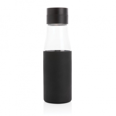 Logotrade advertising products photo of: Ukiyo glass hydration tracking bottle with sleeve