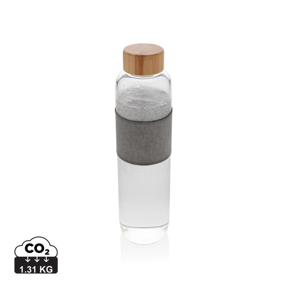 Logotrade promotional item image of: Impact borosilicate glass bottle with bamboo lid