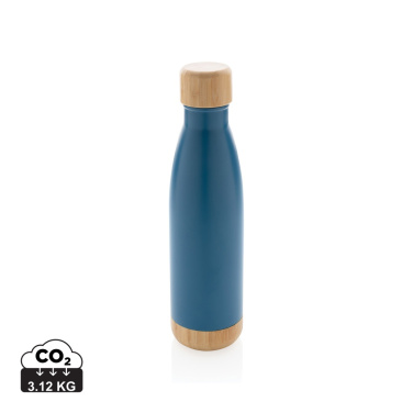 Logotrade promotional product picture of: Vacuum stainless steel bottle with bamboo lid and bottom