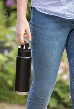 Logo trade promotional gifts image of: Leakproof vacuum on-the-go bottle with handle