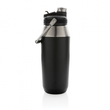 Logo trade promotional giveaways picture of: Vacuum stainless steel dual function lid bottle 1L