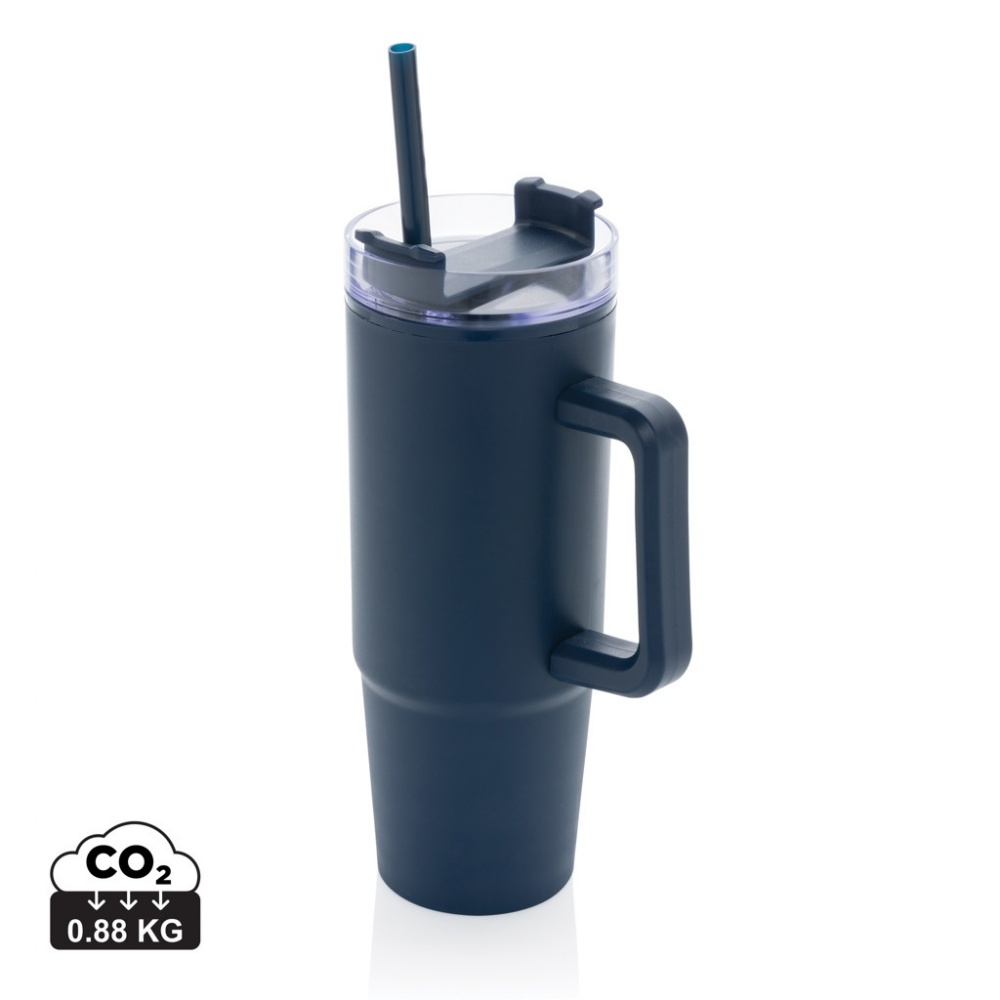 Logotrade promotional product picture of: Tana RCS plastic tumbler with handle 900ml