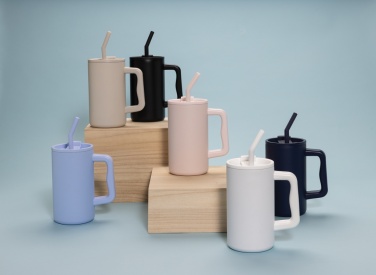 Logo trade promotional items picture of: Cube RCS certified recycled steel mug 800ml