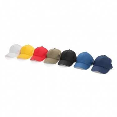 Logo trade promotional giveaways image of: Impact 5 panel 190gr Recycled cotton cap with AWARE™ tracer