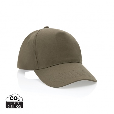 Logo trade promotional gifts picture of: Impact 5 panel 190gr Recycled cotton cap with AWARE™ tracer