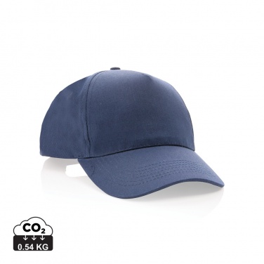 Logo trade promotional items image of: Impact 5 panel 190gr Recycled cotton cap with AWARE™ tracer