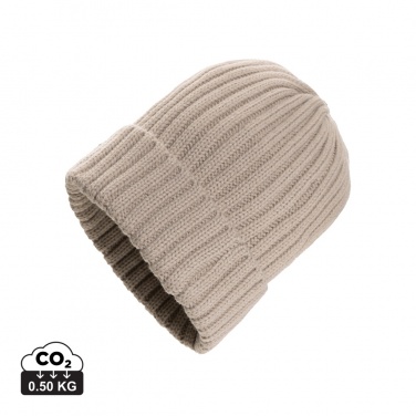 Logo trade promotional giveaways picture of: Kennedi AWARE™ Polylana® beanie with large rib
