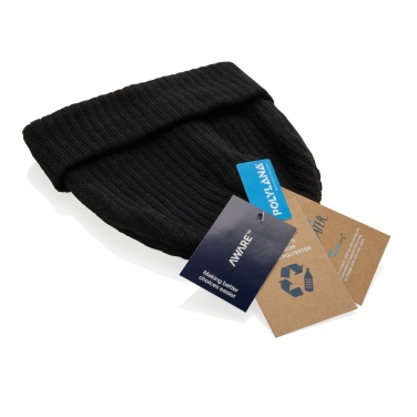 Logotrade promotional products photo of: Pryor AWARE™ Polylana® beanie with cuff