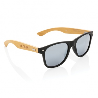 Logotrade promotional gift image of: Bamboo and RCS recycled plastic sunglasses