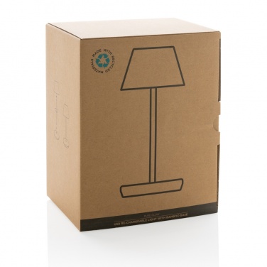 Logotrade promotional merchandise image of: Pure Glow RCS usb-rechargeable recycled plastic table lamp