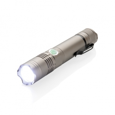 Logo trade promotional products image of: Rechargeable 3W flashlight