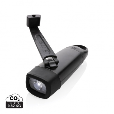 Logotrade corporate gift picture of: Lightwave RCS rplastic USB-rechargeable torch with crank