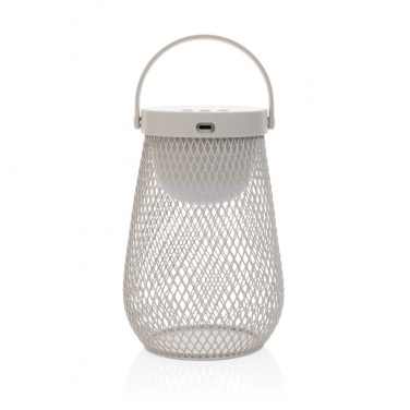 Logo trade promotional merchandise photo of: Aurora RCS recycled plastic USB re-chargeable table lamp