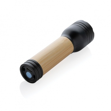 Logotrade promotional products photo of: Lucid 1W RCS certified recycled plastic & bamboo torch