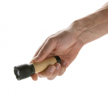 Logo trade promotional gift photo of: Lucid 1W RCS certified recycled plastic & bamboo torch