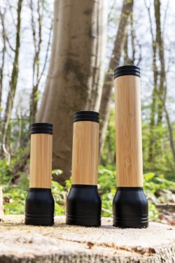 Logo trade promotional products image of: Lucid 1W RCS certified recycled plastic & bamboo torch