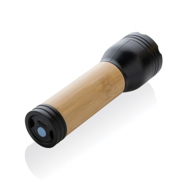 Logotrade promotional merchandise picture of: Lucid 3W RCS certified recycled plastic & bamboo torch