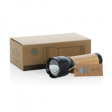 Logotrade promotional product picture of: Lucid 3W RCS certified recycled plastic & bamboo torch