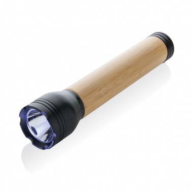 Logotrade corporate gift image of: Lucid 5W RCS certified recycled plastic & bamboo torch