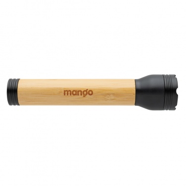 Logo trade promotional giveaways image of: Lucid 5W RCS certified recycled plastic & bamboo torch