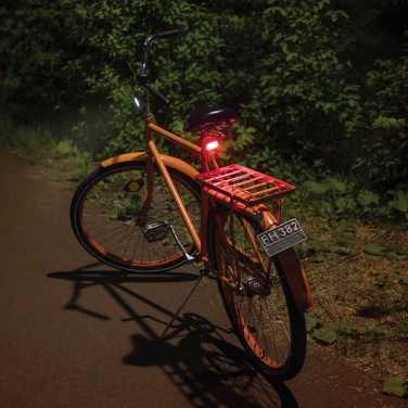 Logotrade promotional product picture of: Lumino RCS recycled plastic USB re-chargeable bike light set