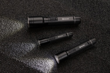 Logo trade business gifts image of: Gear X RCS recycled aluminum USB-rechargeable torch large