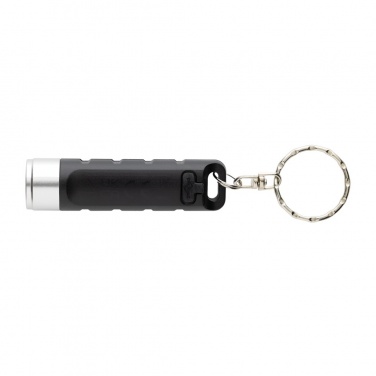 Logo trade promotional merchandise image of: Globix RCS recycled plastic USB re-chargeable keychain torch