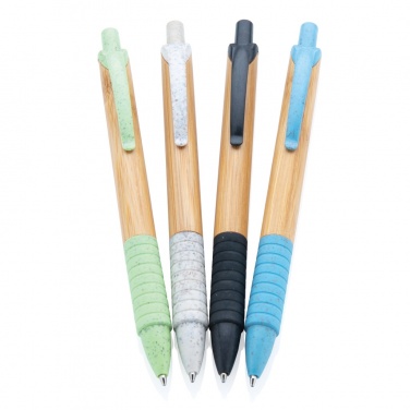 Logo trade promotional giveaways picture of: Bamboo & wheat straw pen