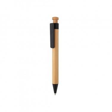 Logo trade business gift photo of: Bamboo pen with wheatstraw clip