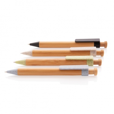 Logotrade promotional product picture of: Bamboo pen with wheatstraw clip