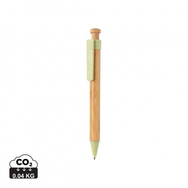 Logotrade business gift image of: Bamboo pen with wheatstraw clip