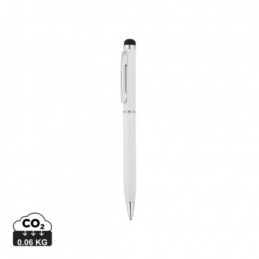 Logo trade promotional items image of: Thin metal stylus pen