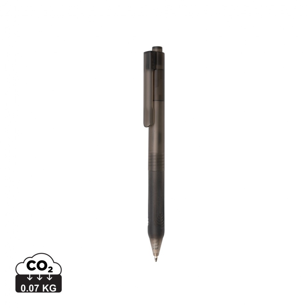 Logo trade promotional merchandise image of: X9 frosted pen with silicone grip