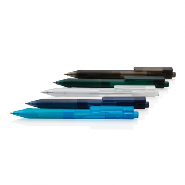 Logotrade promotional gift picture of: X9 frosted pen with silicone grip