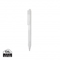 X9 frosted pen with silicone grip, white