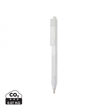 Logotrade promotional product picture of: X9 frosted pen with silicone grip