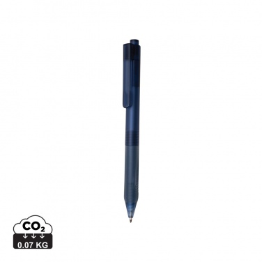 Logo trade advertising product photo of: X9 frosted pen with silicone grip