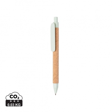 Logo trade promotional item photo of: Write wheatstraw and cork pen