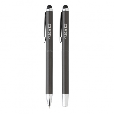 Logotrade promotional item image of: Swiss Peak deluxe pen set in PU pouch