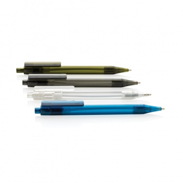 Logo trade promotional gifts image of: GRS RPET X8 transparent pen